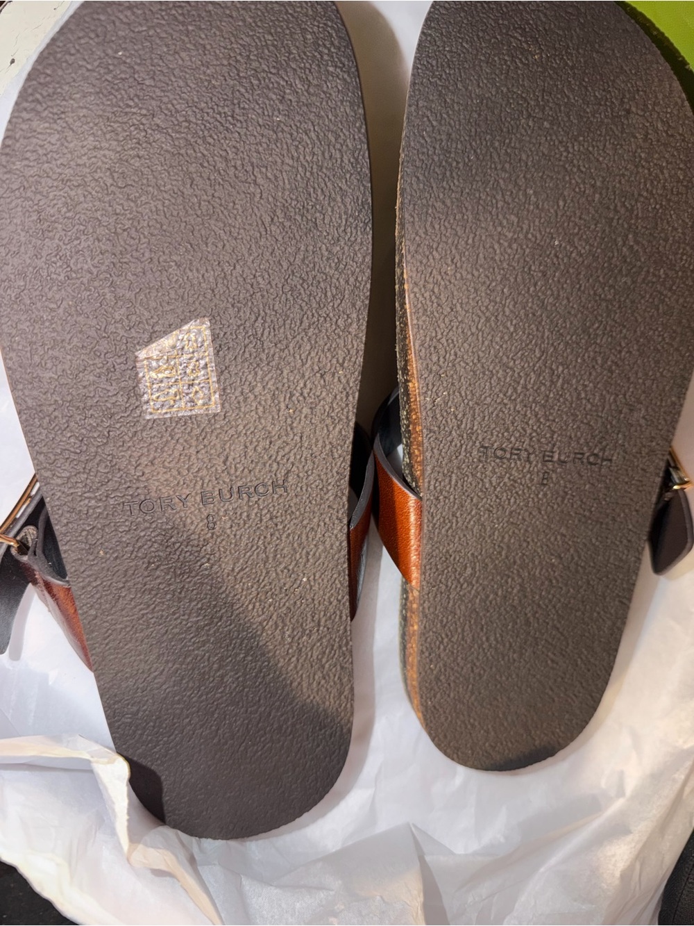TORY BURCH Mellow Thong Sandals - Negroni/Coconut - Picture 8 of 9